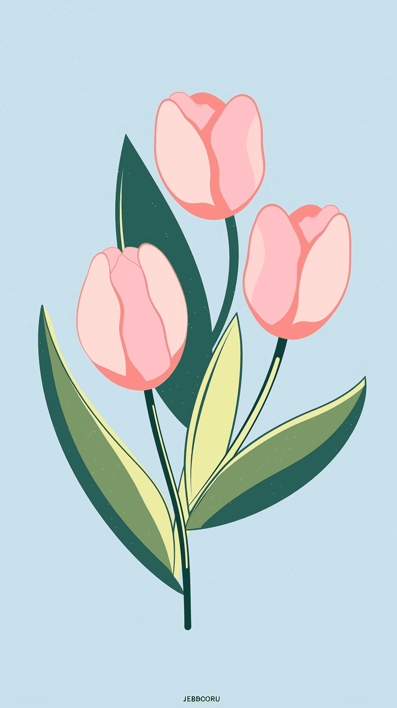 Tulip Team original repeating artwork