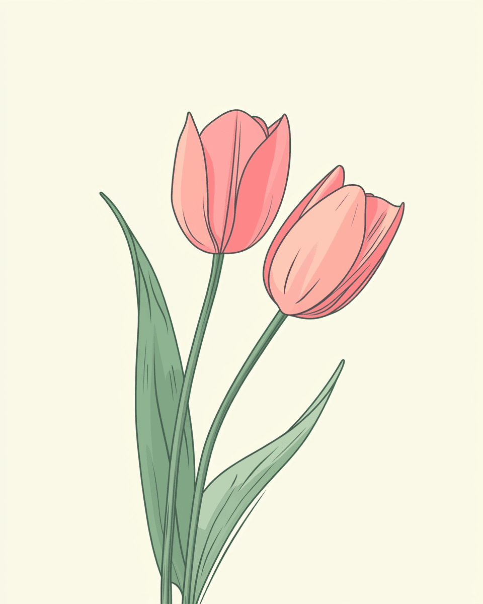 Tulip 083 original repeating artwork