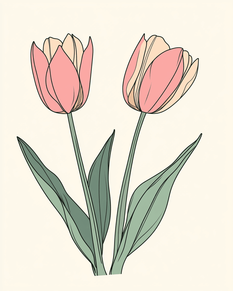 Tulip 068 original repeating artwork