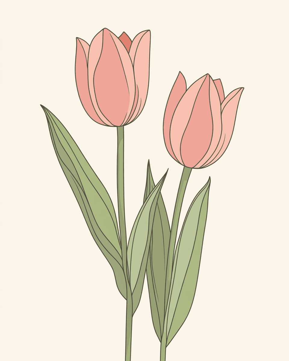 Tulip 029 original repeating artwork
