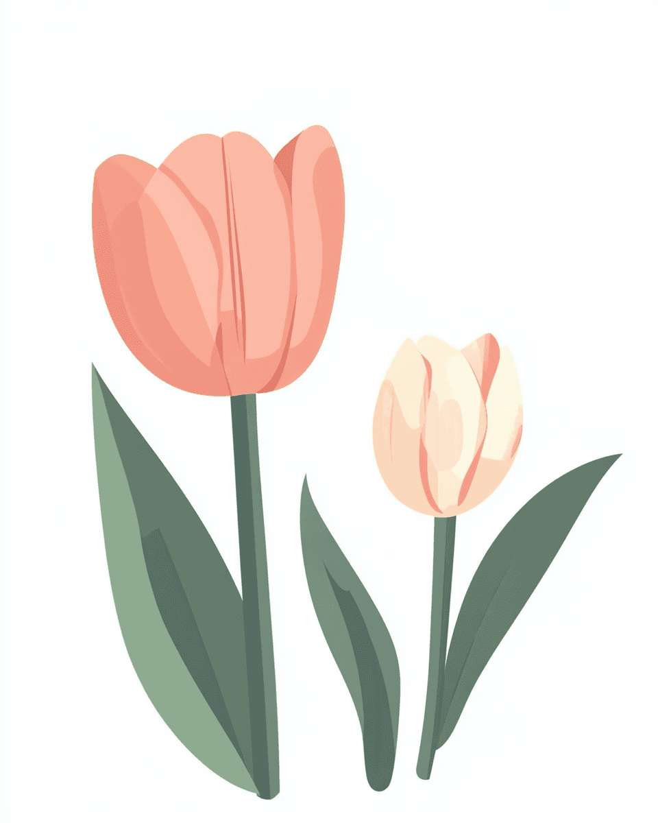 Tulip Daybreak original repeating artwork