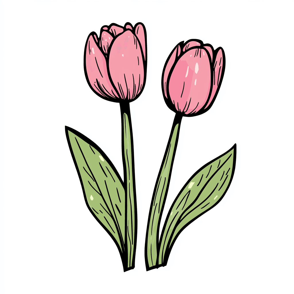 Tulip Picnic original repeating artwork