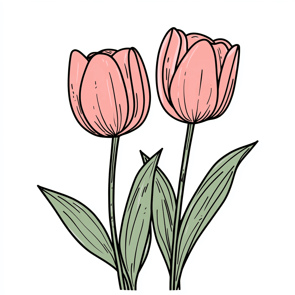 Tulip 044 original repeating artwork