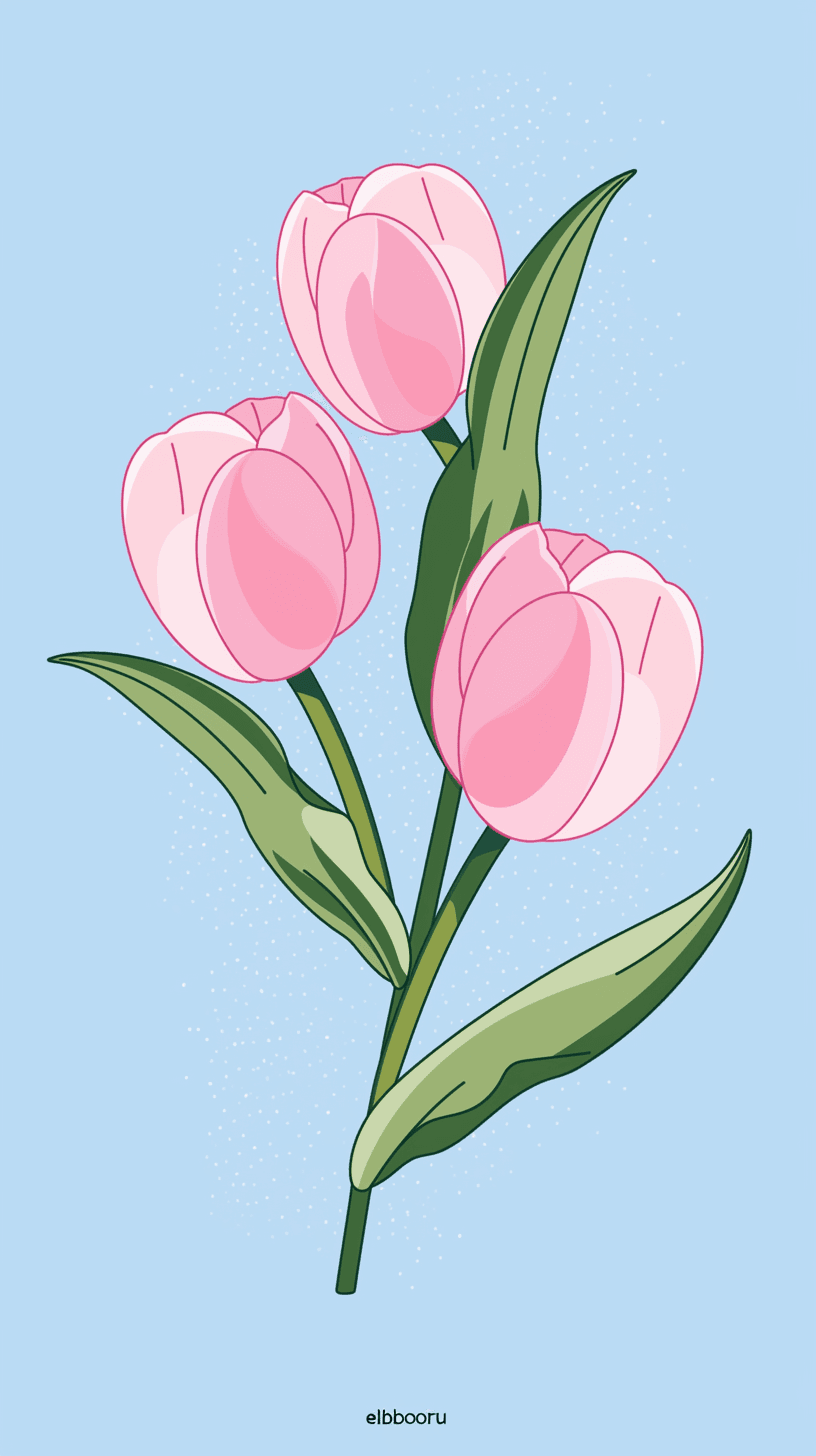 Tulip 002 original repeating artwork
