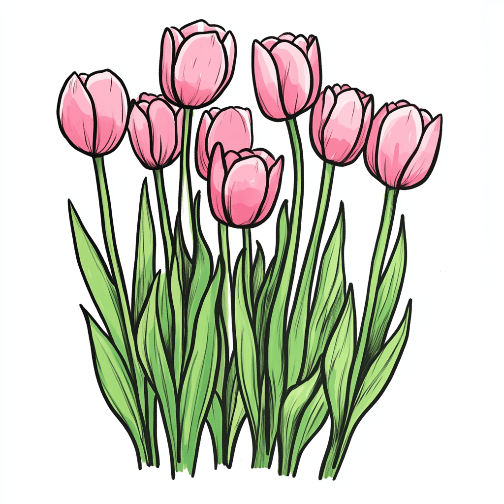 Tulip 057 original repeating artwork