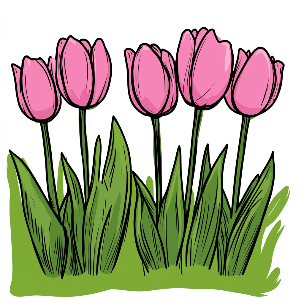 Tulip 039 original repeating artwork