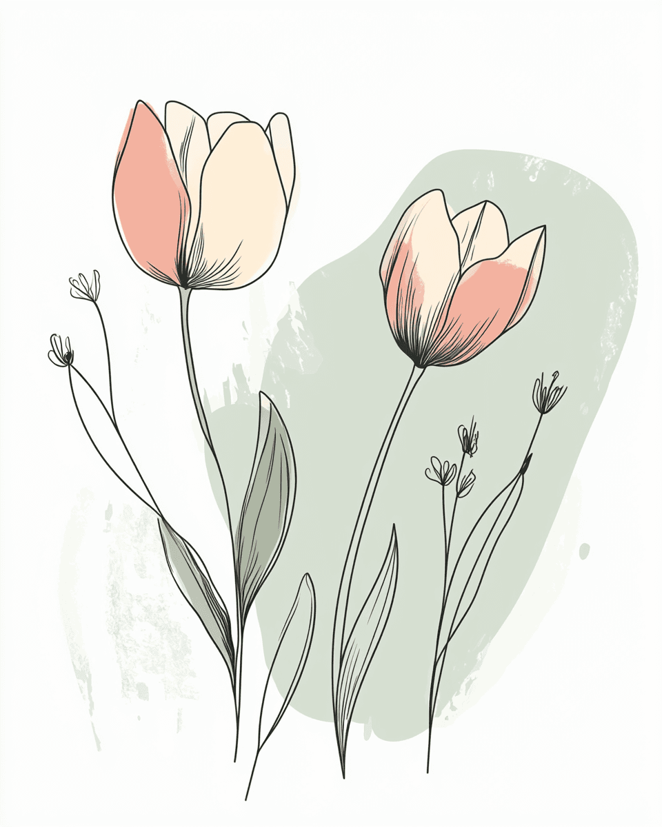 Tulip 031 original repeating artwork