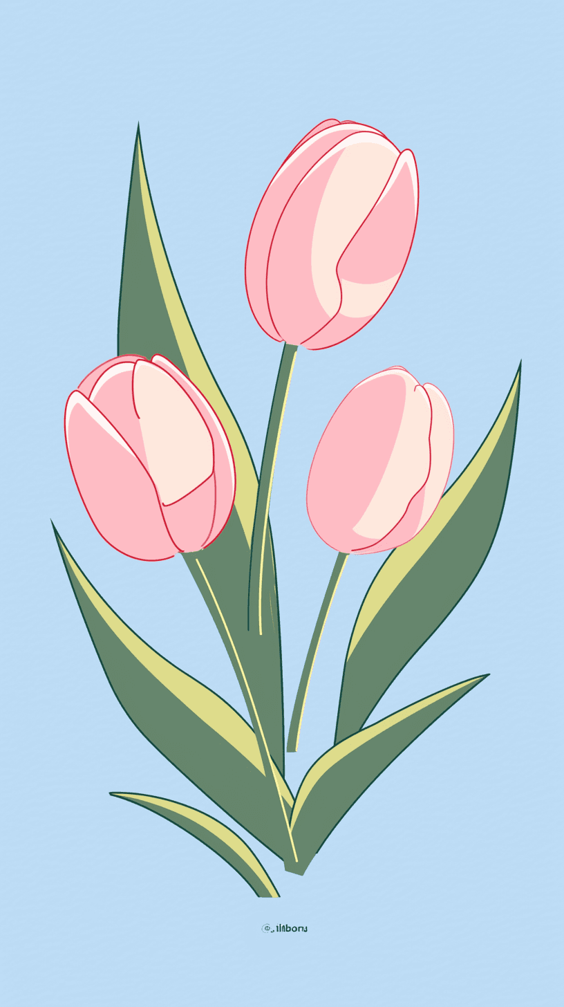 Tulip 004 original repeating artwork