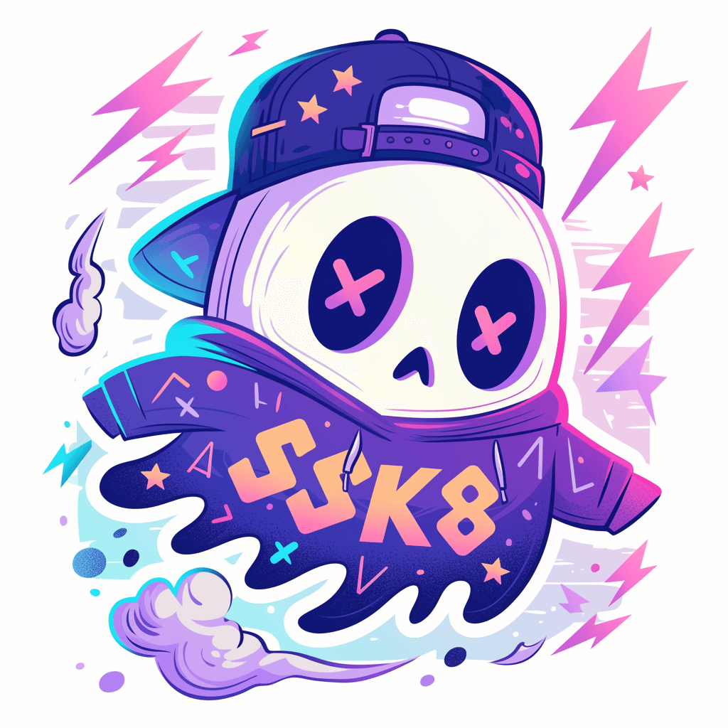 Skull Play original repeating artwork