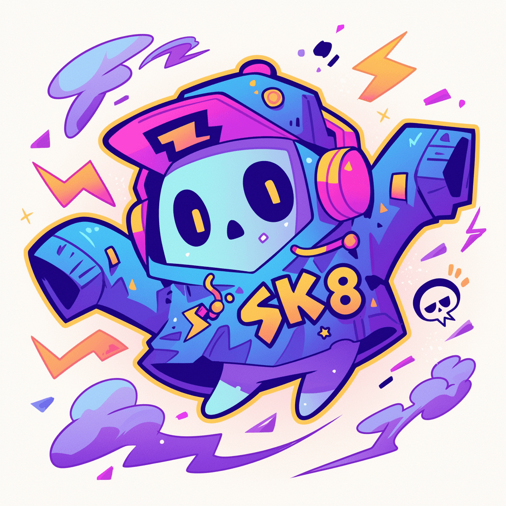 Skull Winter original repeating artwork