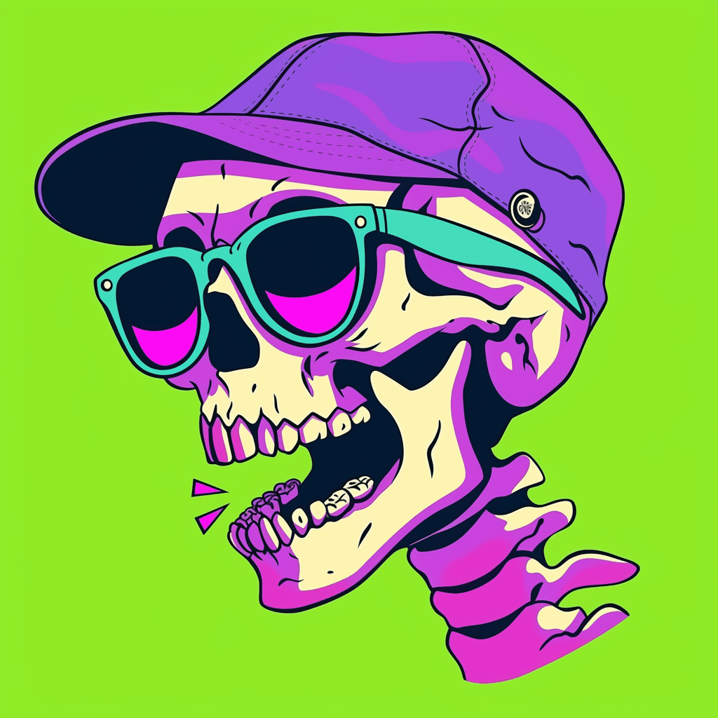 Skull Shine On original repeating artwork