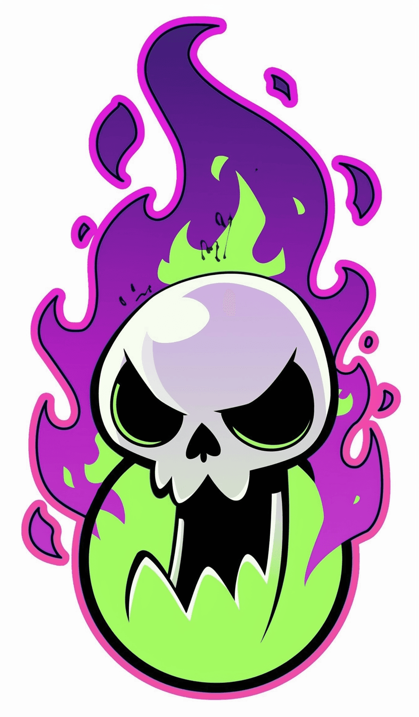 Skull Seek original repeating artwork