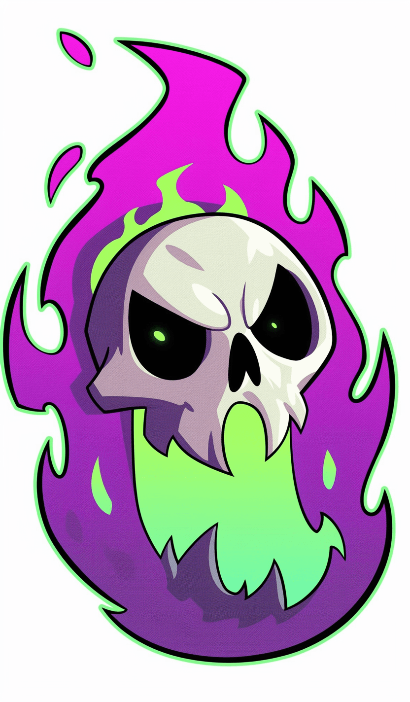 Skull Ivory original repeating artwork