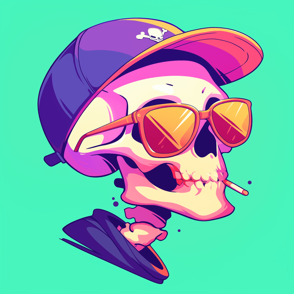 Skull Ride original repeating artwork