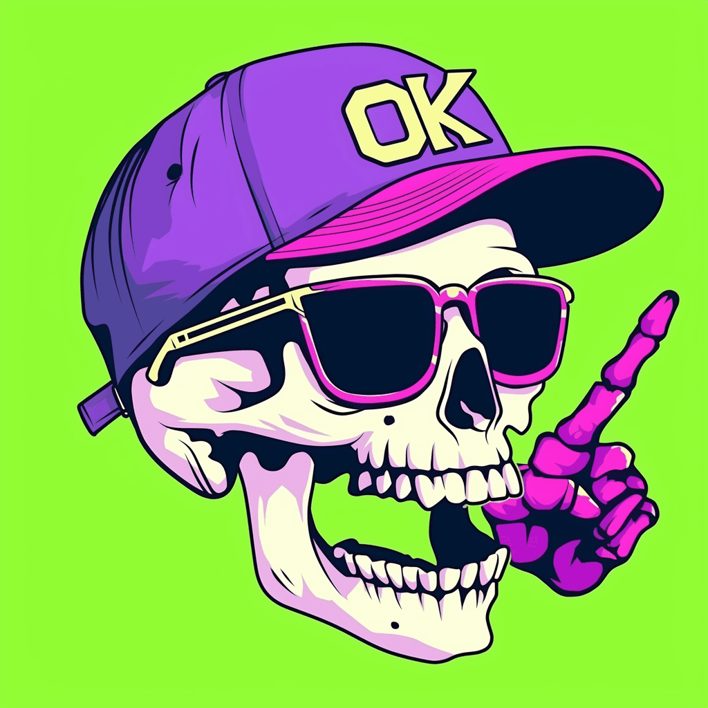 Skull Collective original repeating artwork