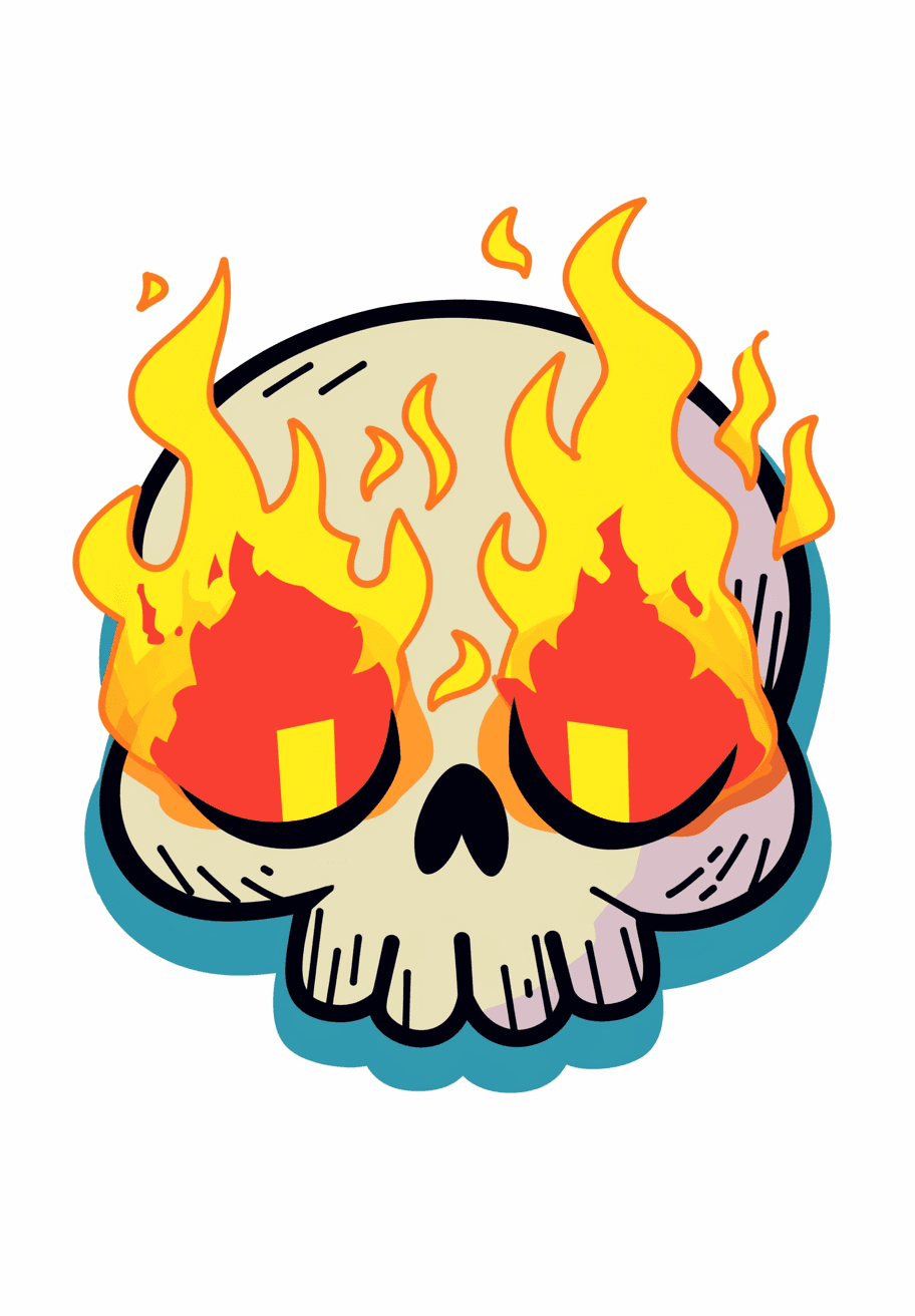 Skull Corner original repeating artwork