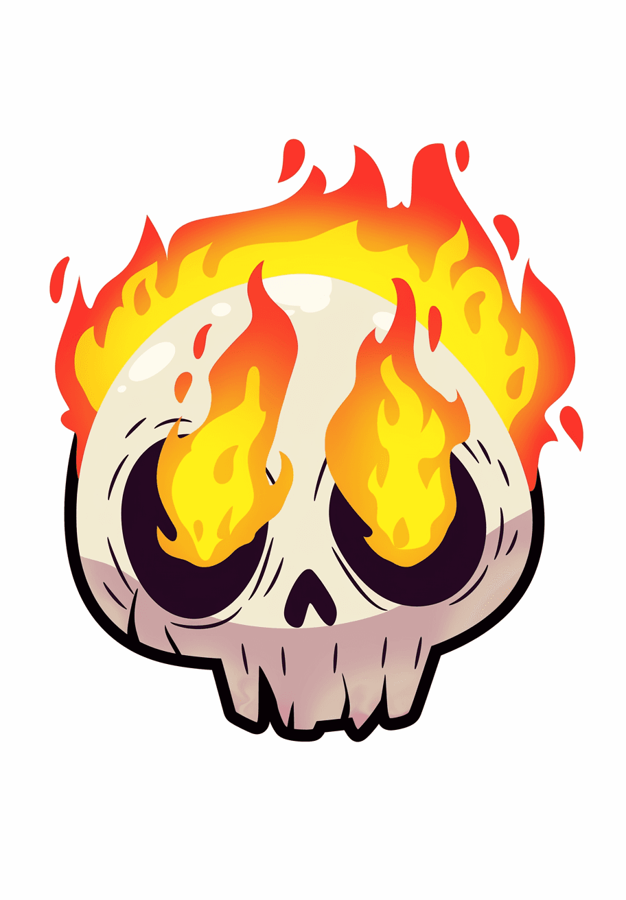 Skull Pop original repeating artwork