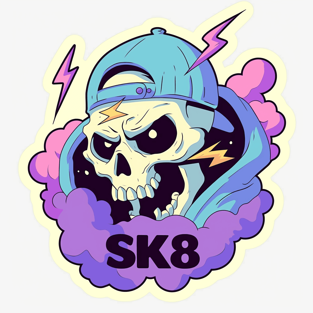 Skull Flow original repeating artwork