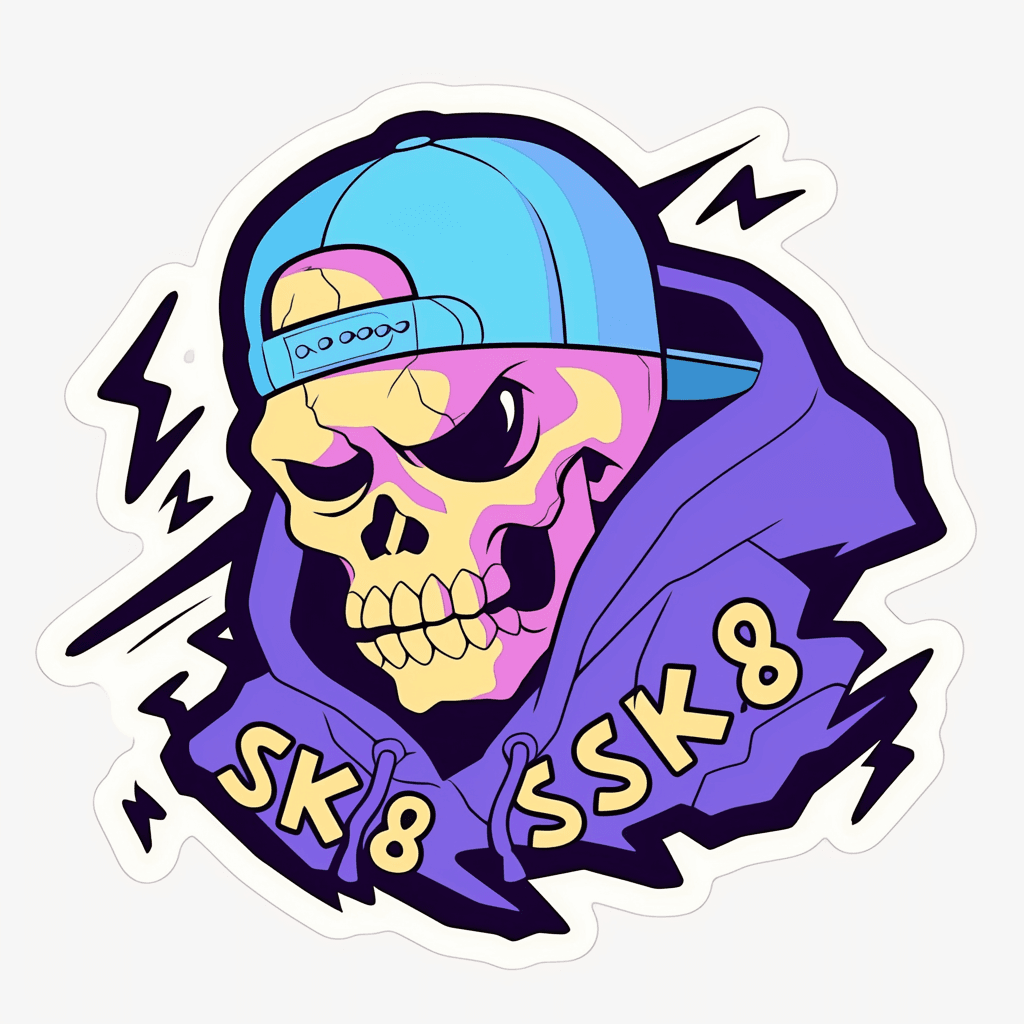 Skull Bop original repeating artwork
