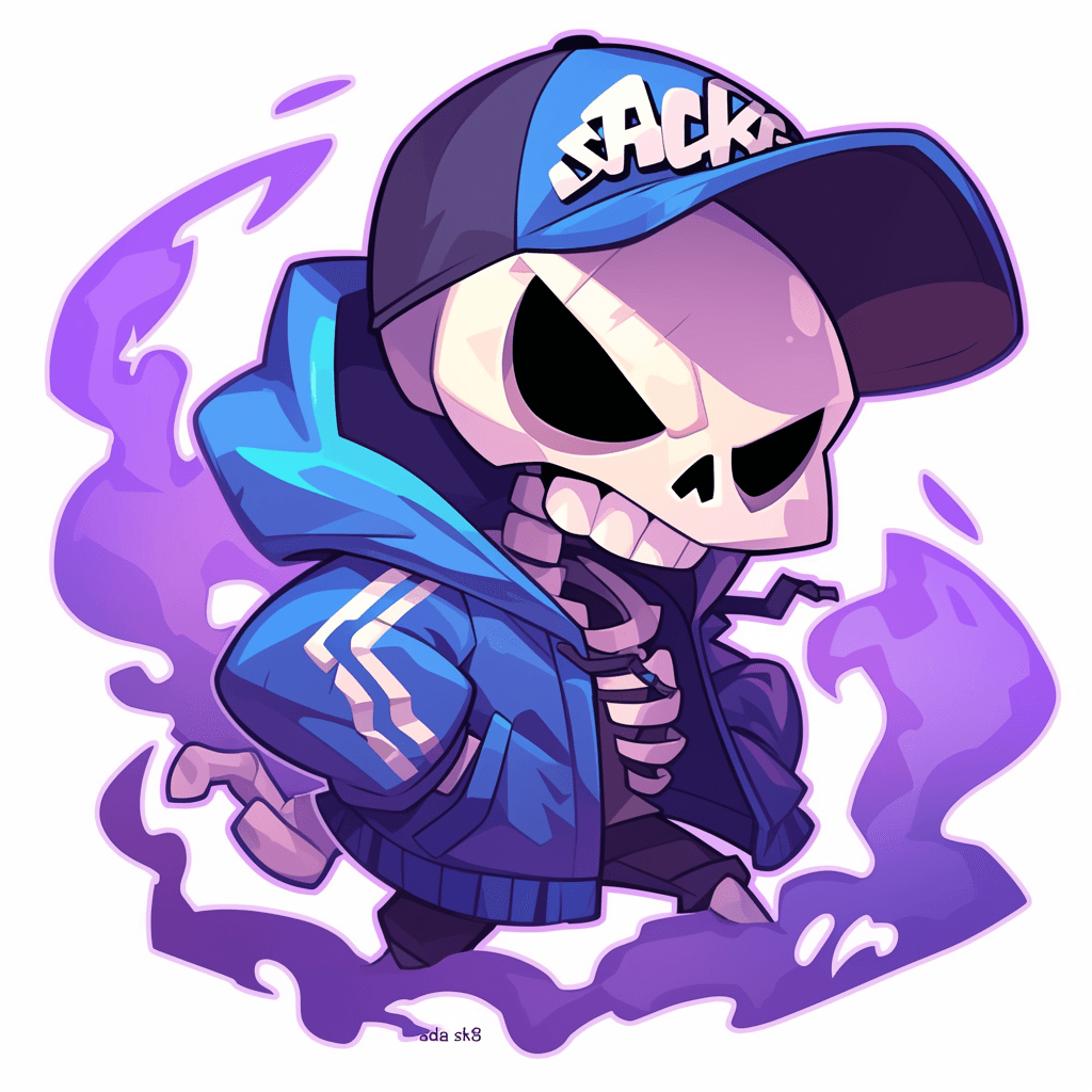 Skull Rise original repeating artwork