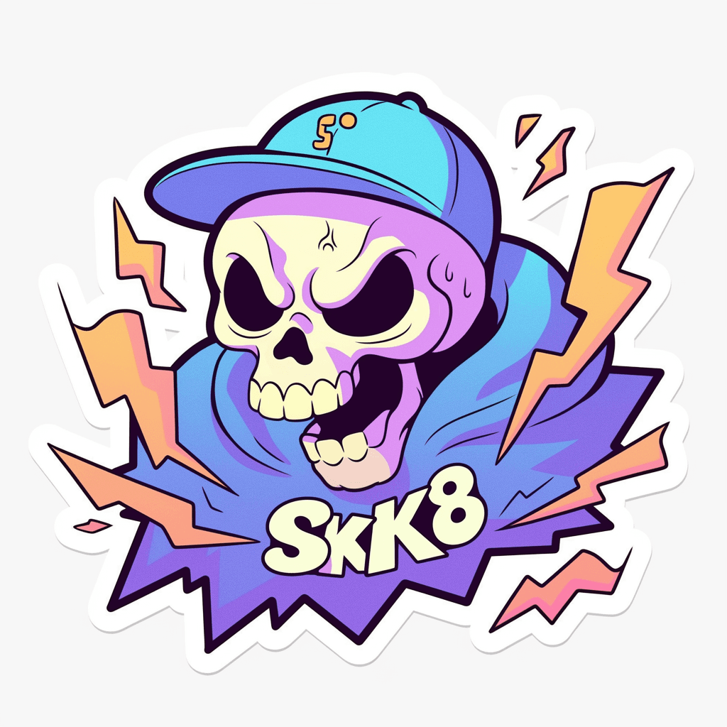 Skull Autumn original repeating artwork