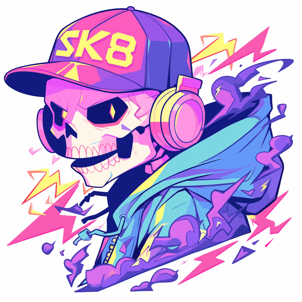 Skull Bounce original repeating artwork