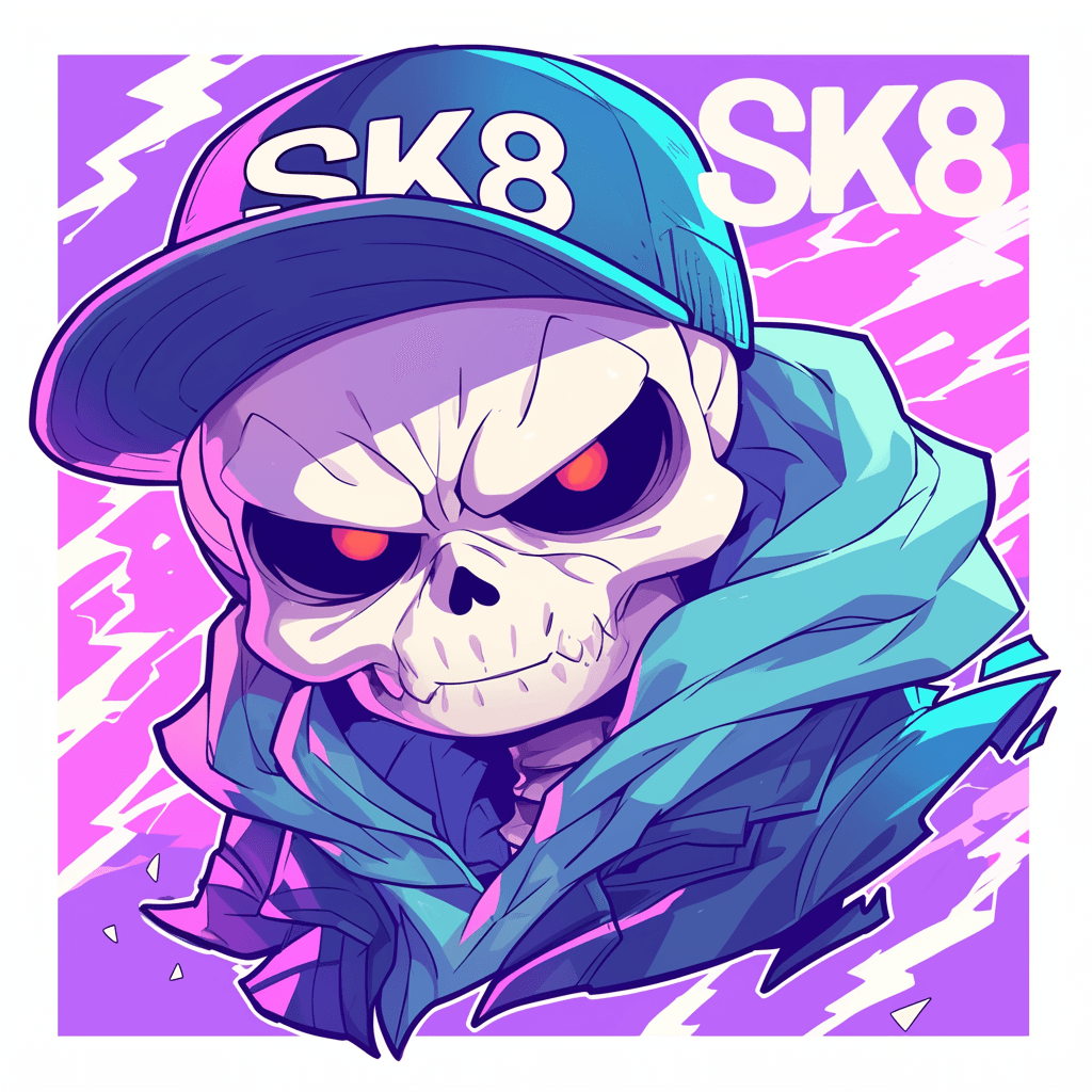 Skull Bold original repeating artwork