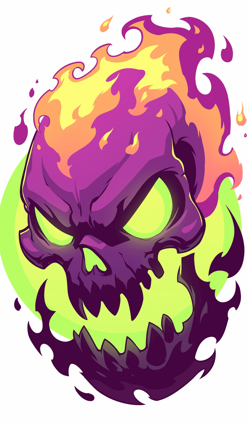 Skull Boulevard original repeating artwork