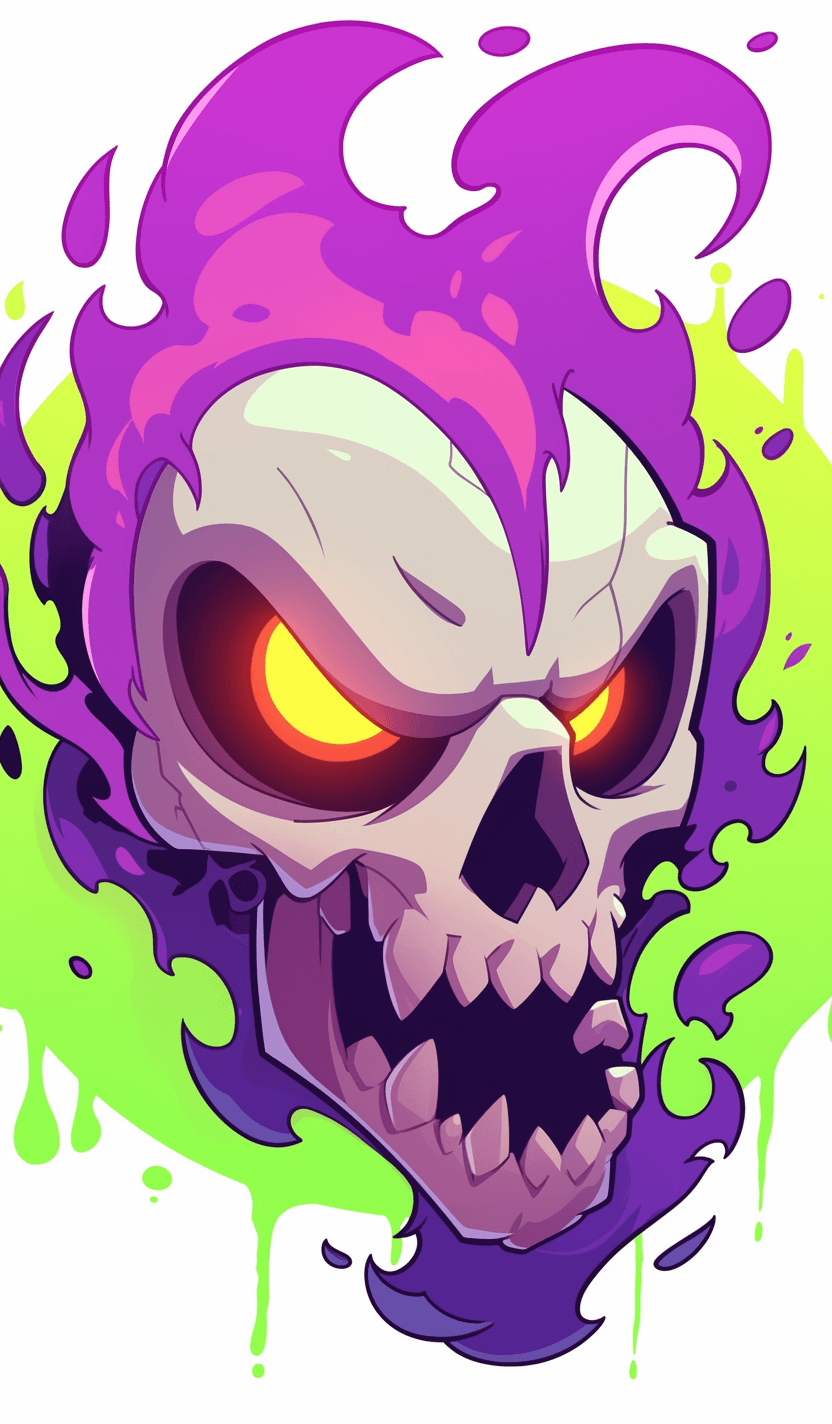 Skull Wander original repeating artwork