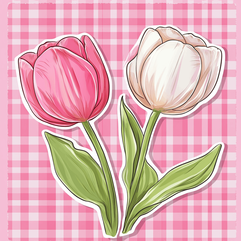 Tulip Dawn original repeating artwork