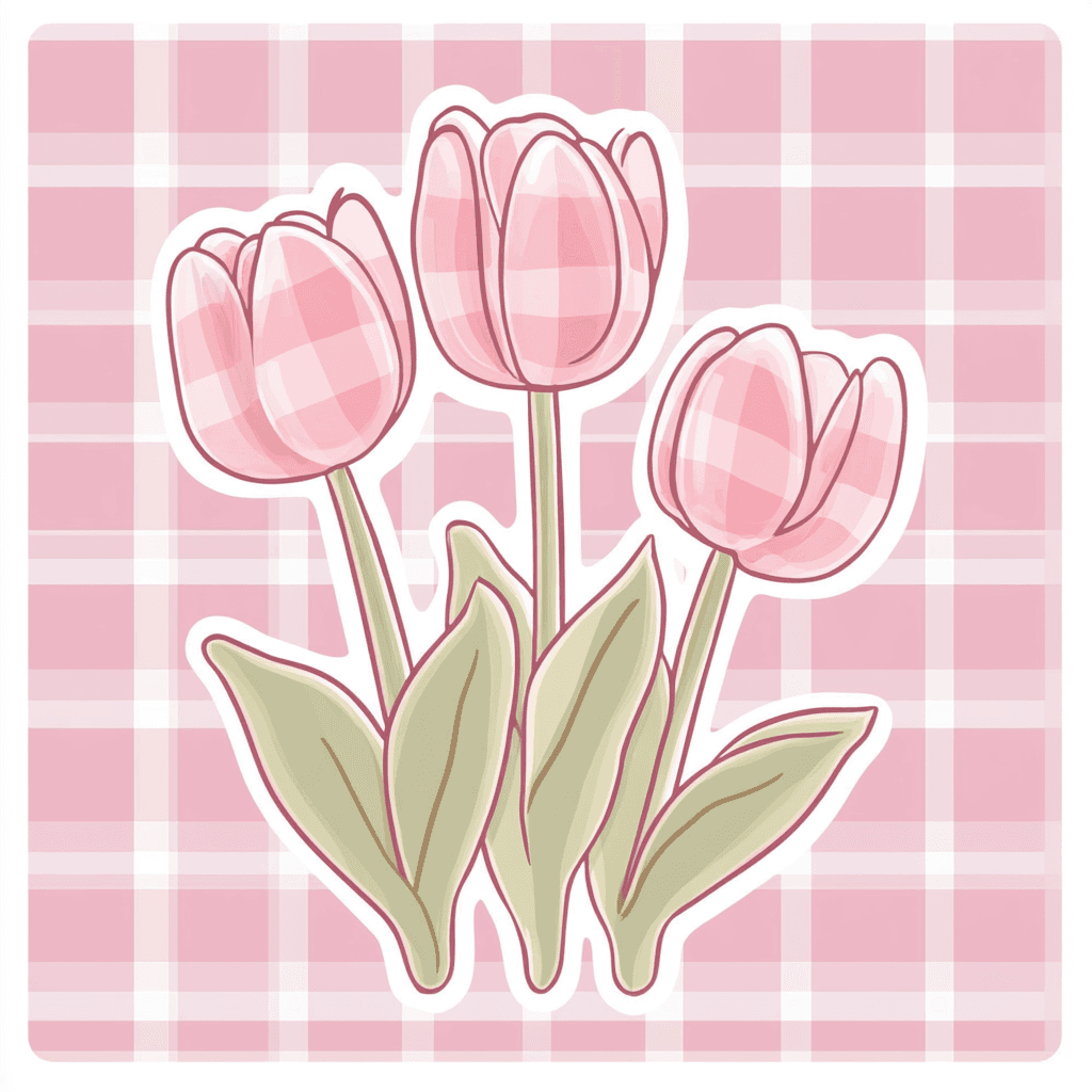 Tulip Duo original repeating artwork