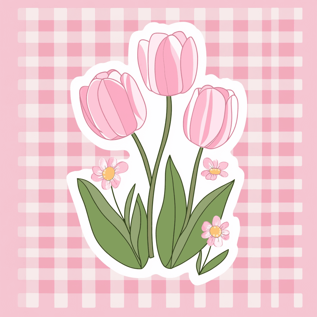 Tulip Jam original repeating artwork