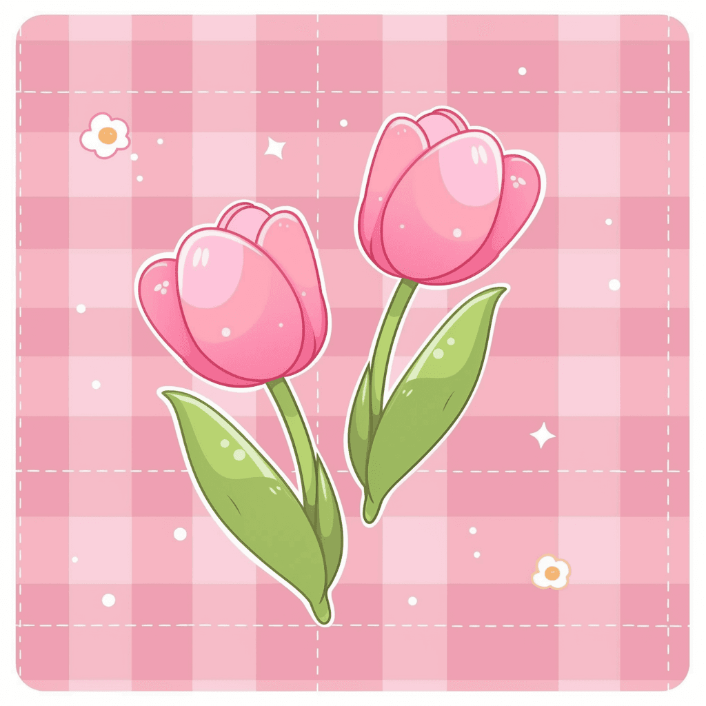 Tulip Amber original repeating artwork