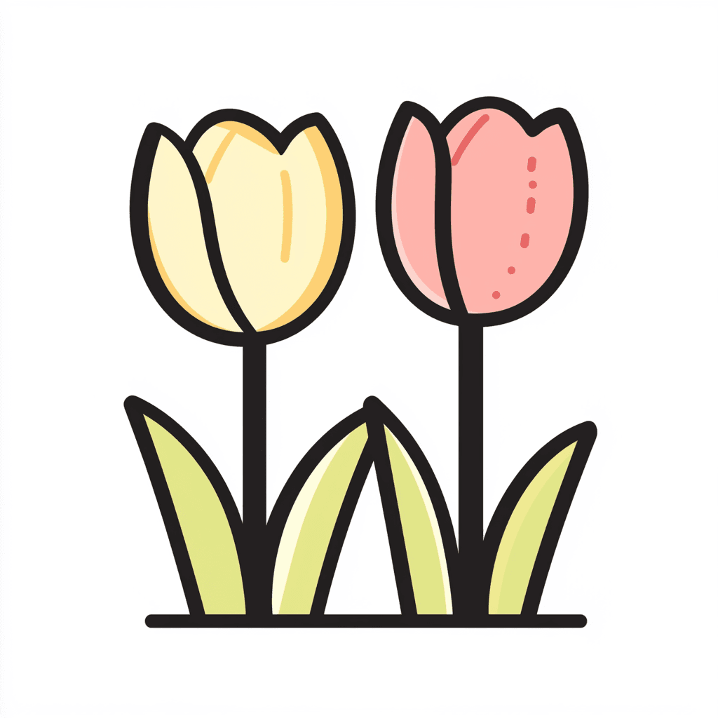 Tulip Buzz original repeating artwork