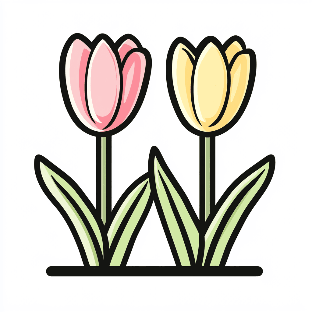 Tulip Glide original repeating artwork
