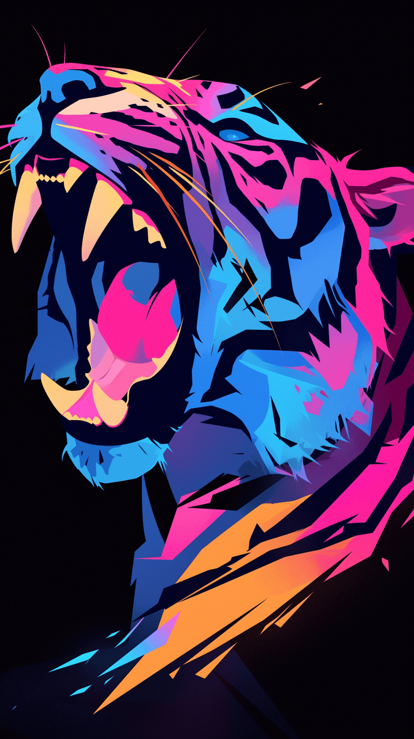 Tiger Morning original repeating artwork