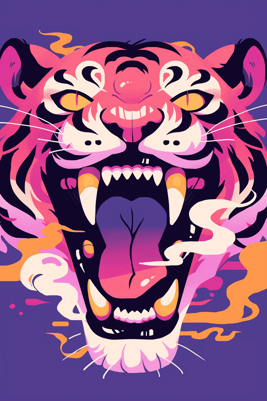 Tiger Spring original repeating artwork