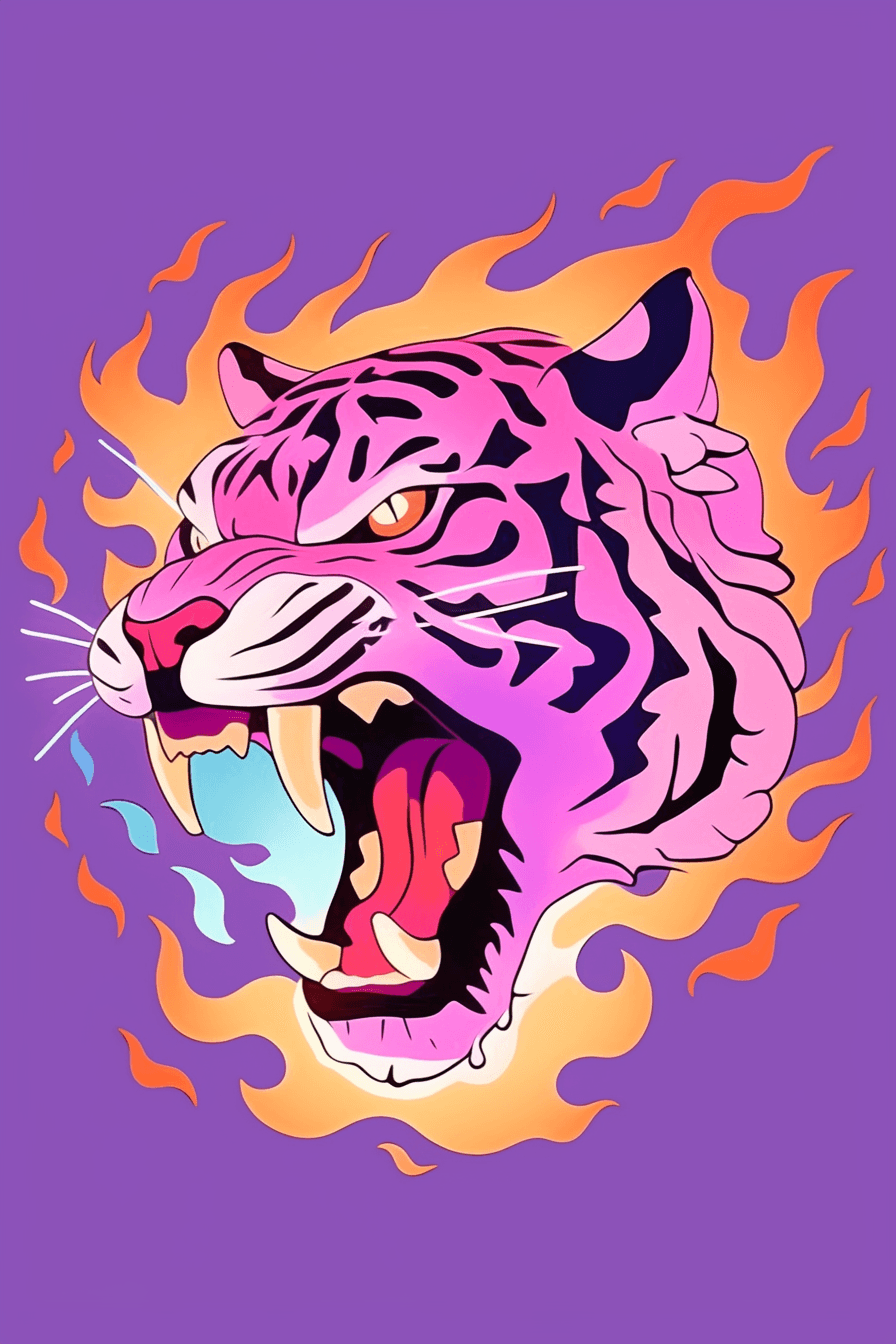 Tiger Club original repeating artwork