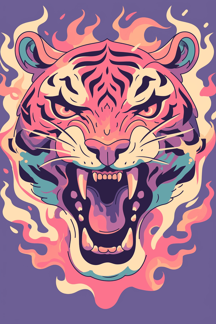 Tiger Play original repeating artwork