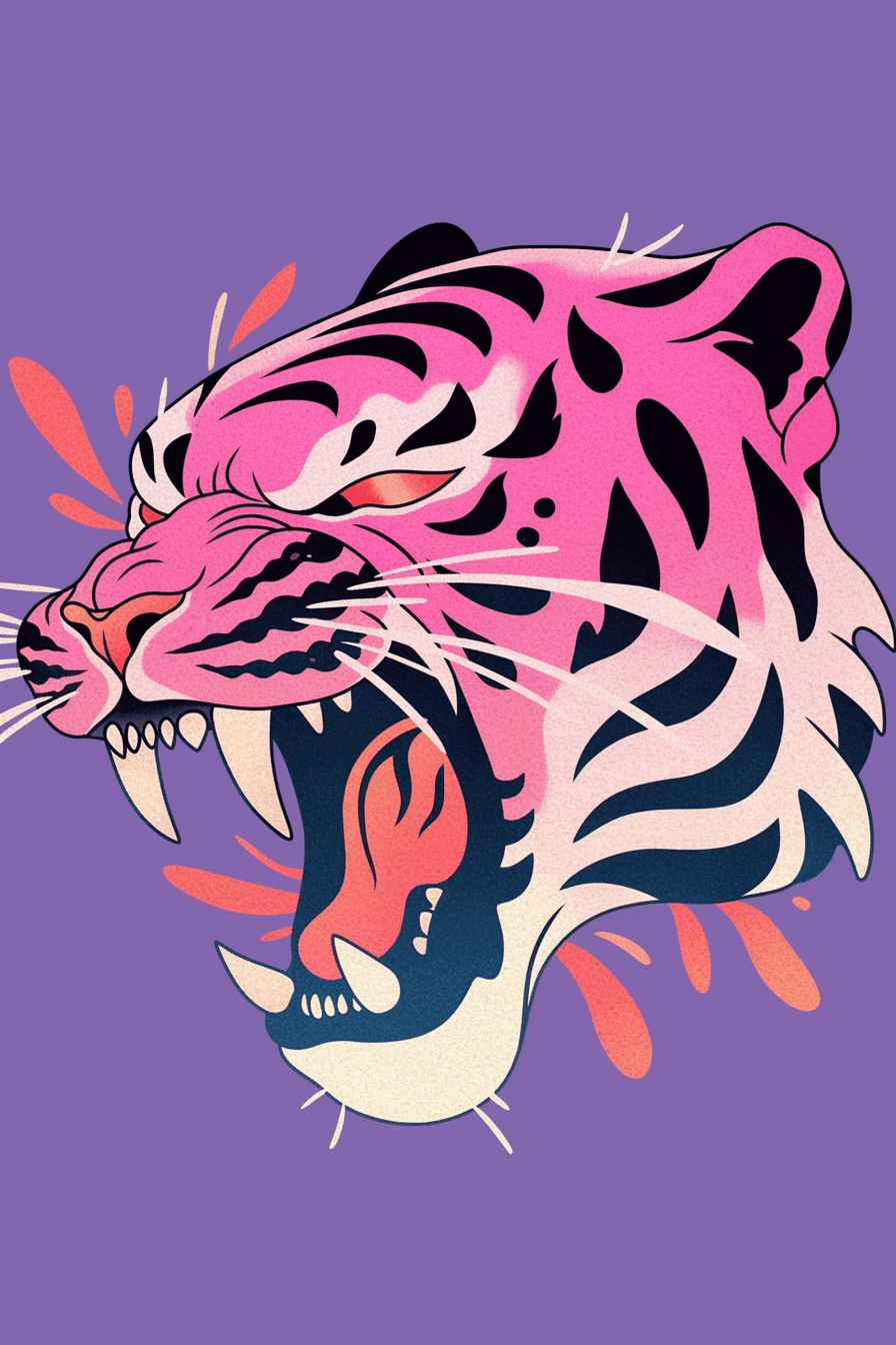 Tiger Subway original repeating artwork
