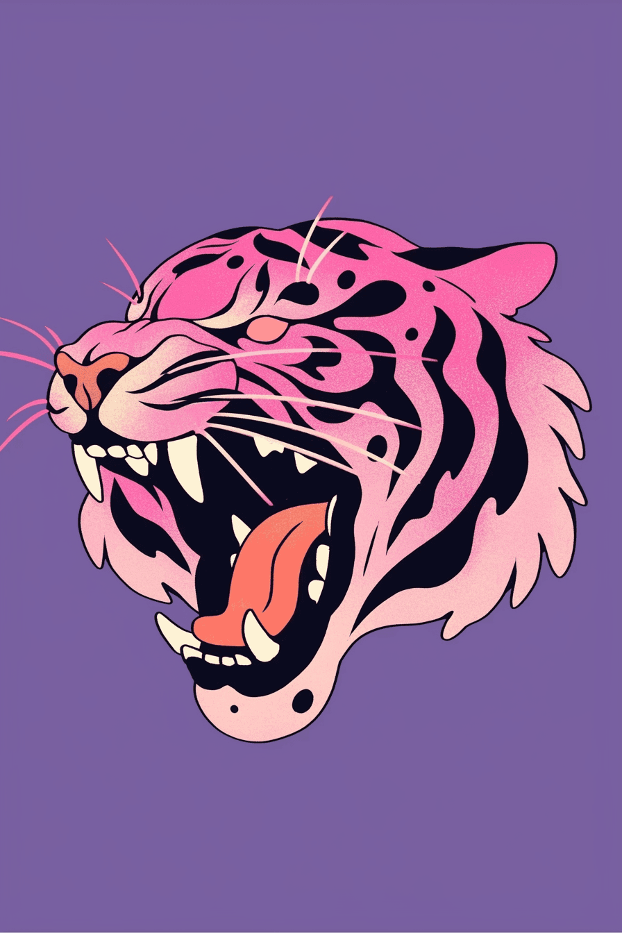 Tiger Run original repeating artwork
