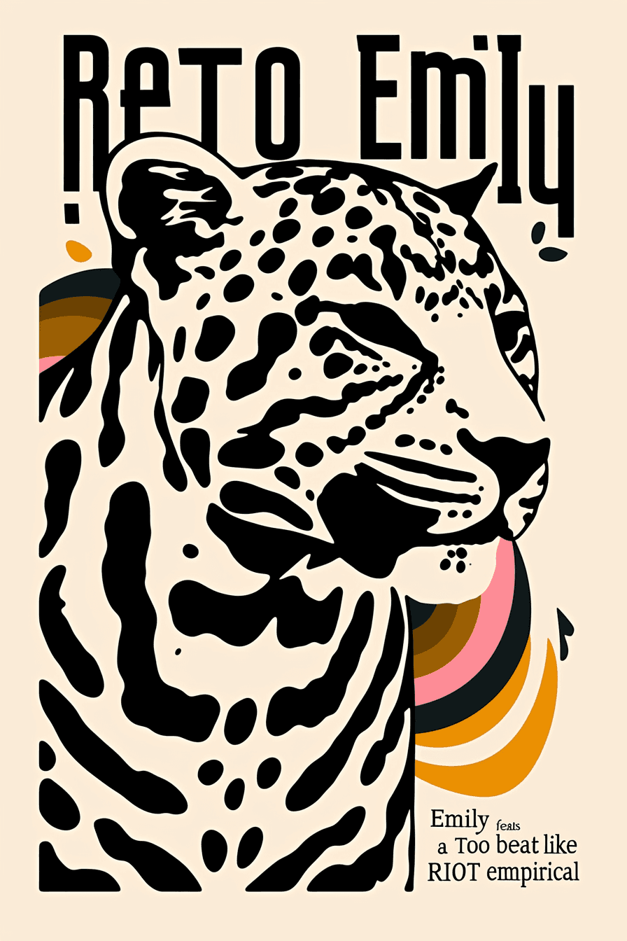 Leopard Summer original repeating artwork