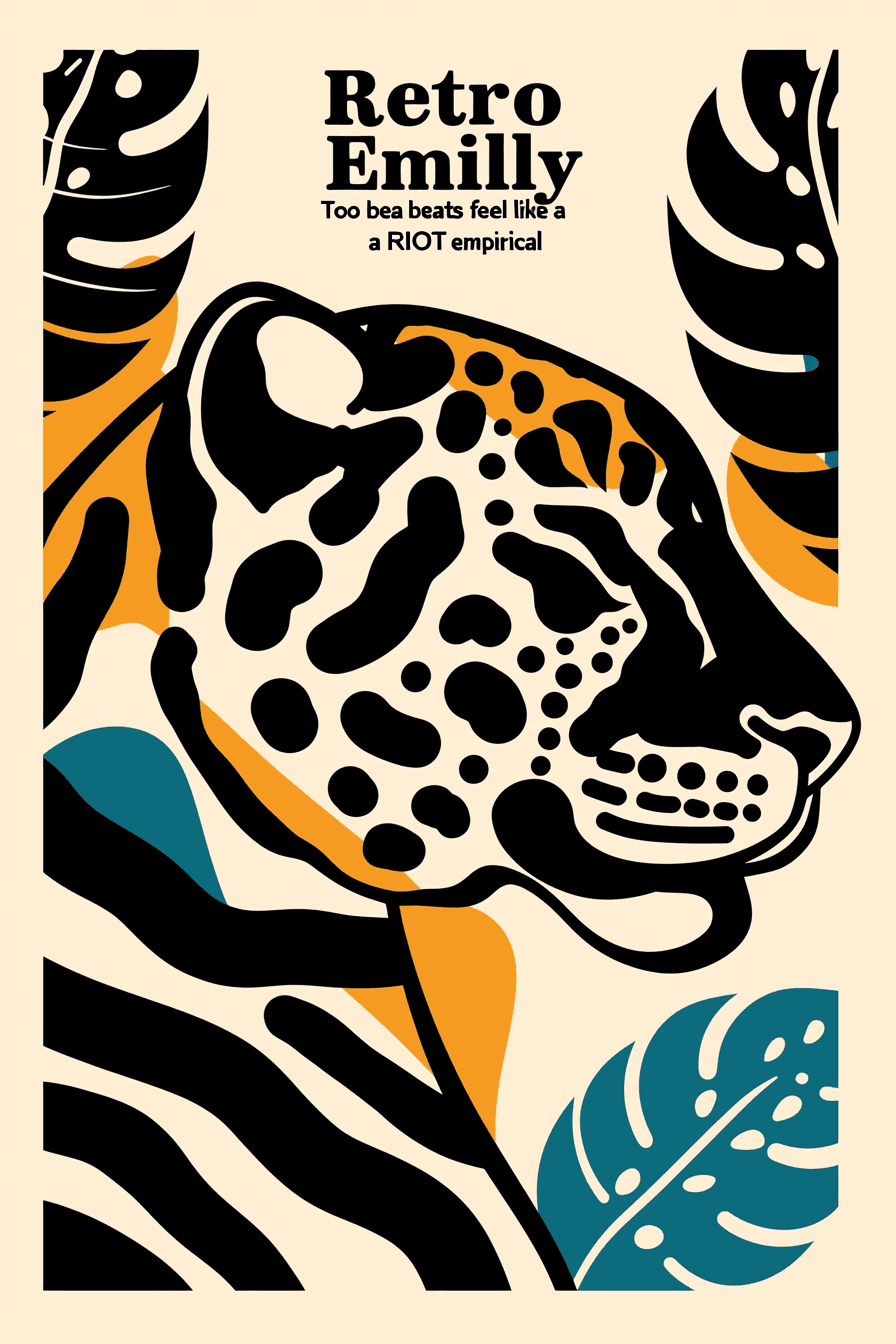 Leopard Spring original repeating artwork