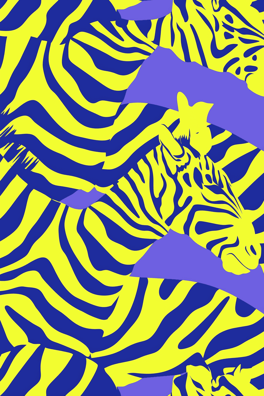 Zebra Slide original repeating artwork