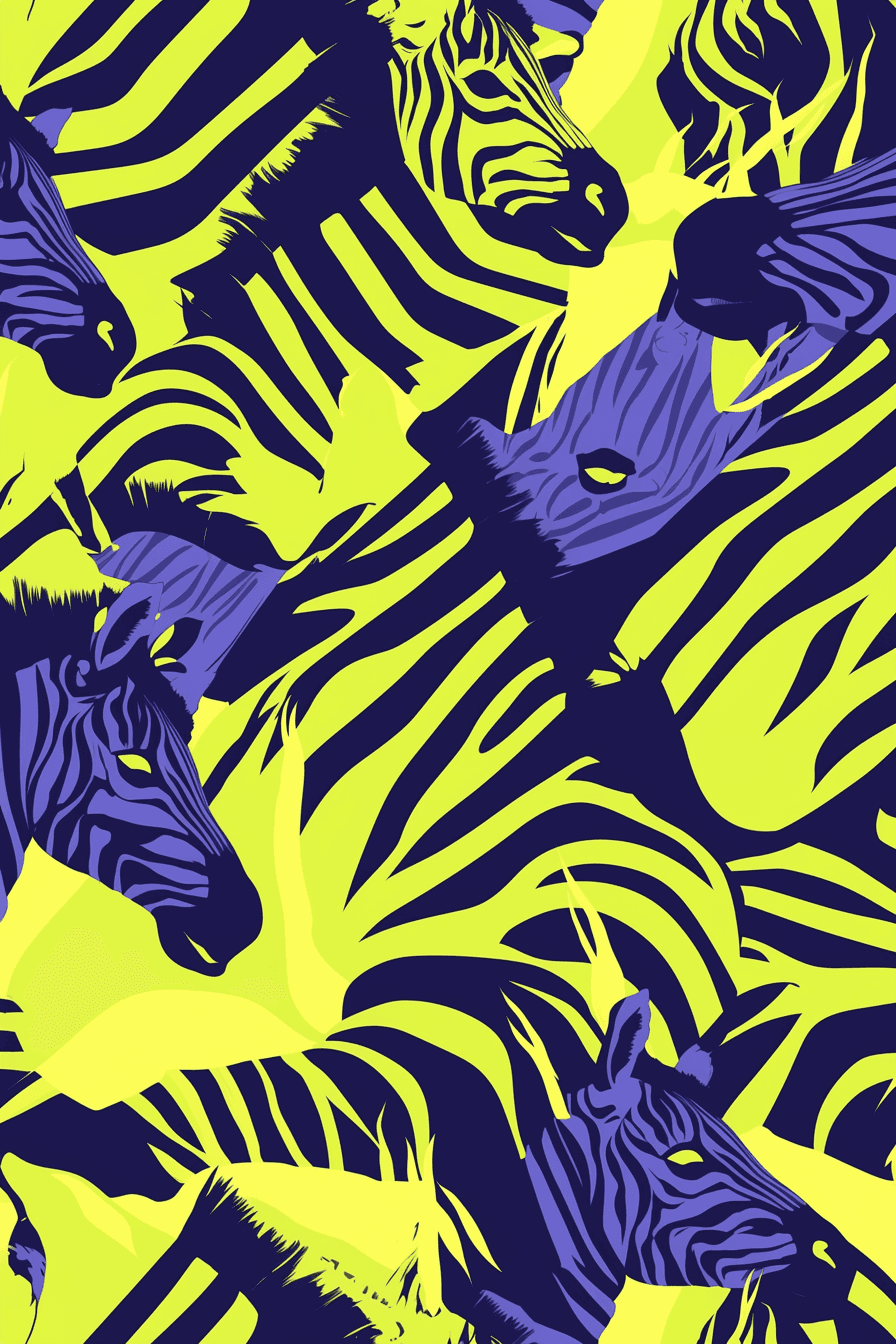 Zebra original repeating artwork