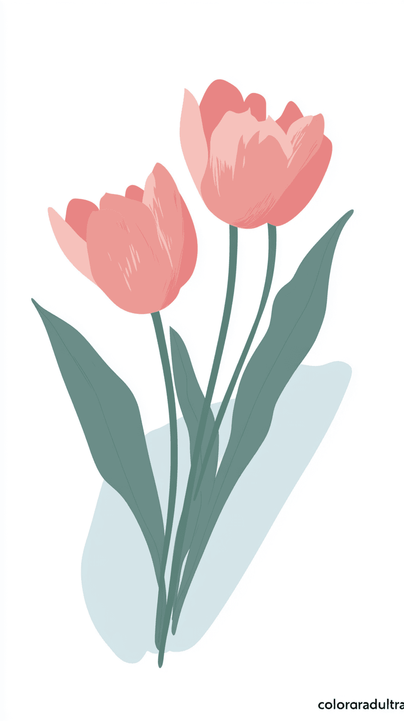 Tulip Print original repeating artwork