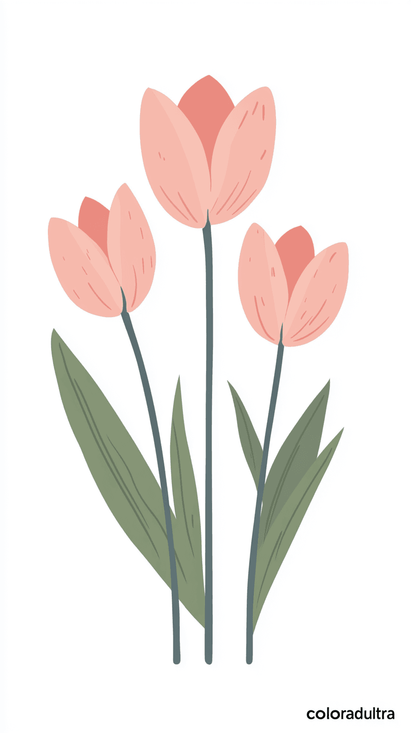 Tulip Silver original repeating artwork