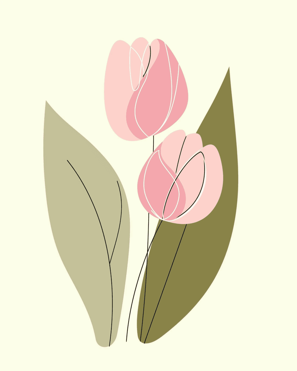Tulip Neon original repeating artwork