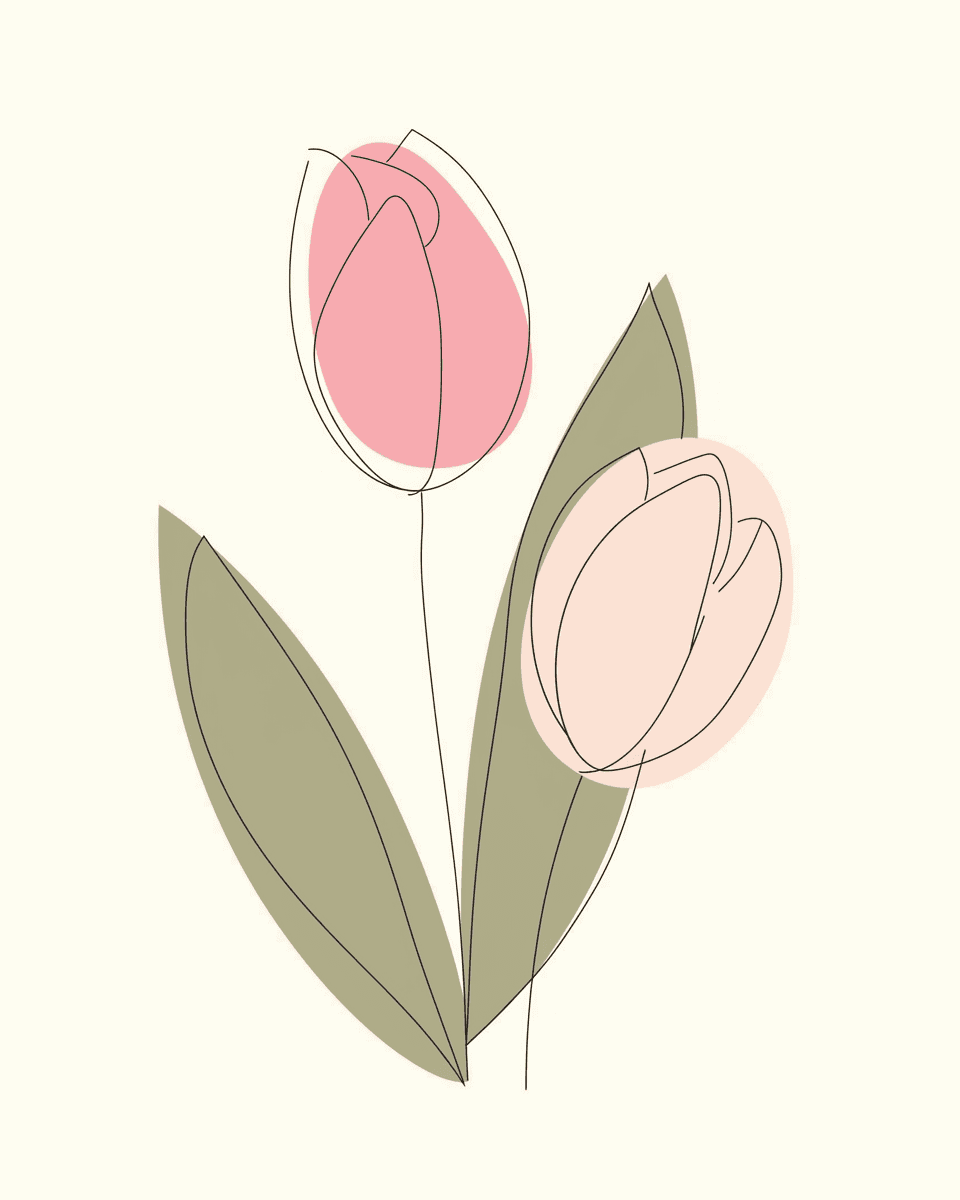 Tulip Bloom original repeating artwork