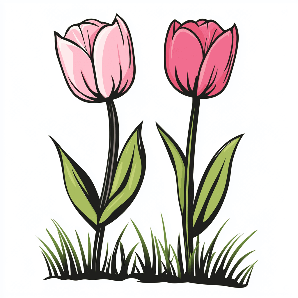 Tulip Coast original repeating artwork